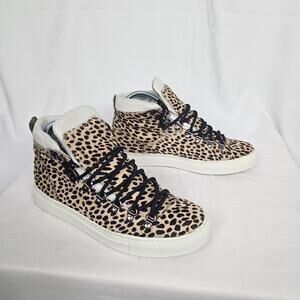 Diemme Leopard Print Lace-Up Sneakers Women’s 12 Made in Italy Luxury